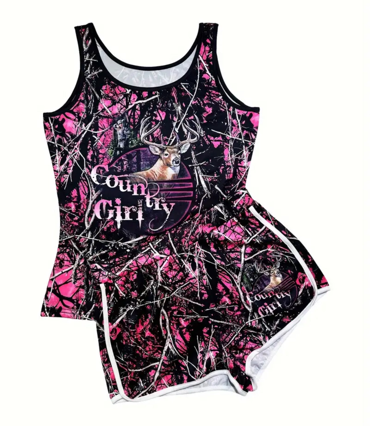 Deer Print Two Piece