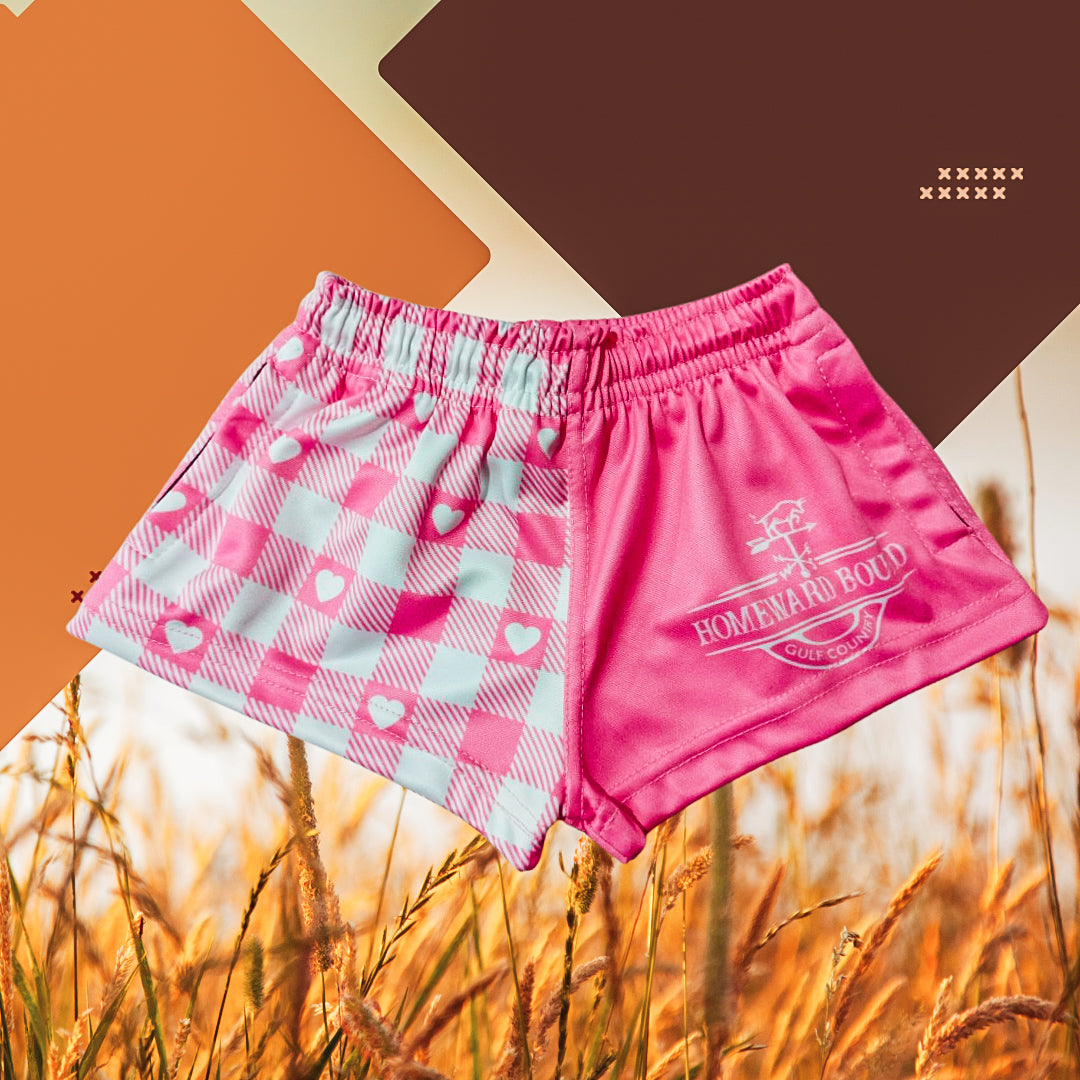 Ruby Pink - kids Soft Footy Shorts