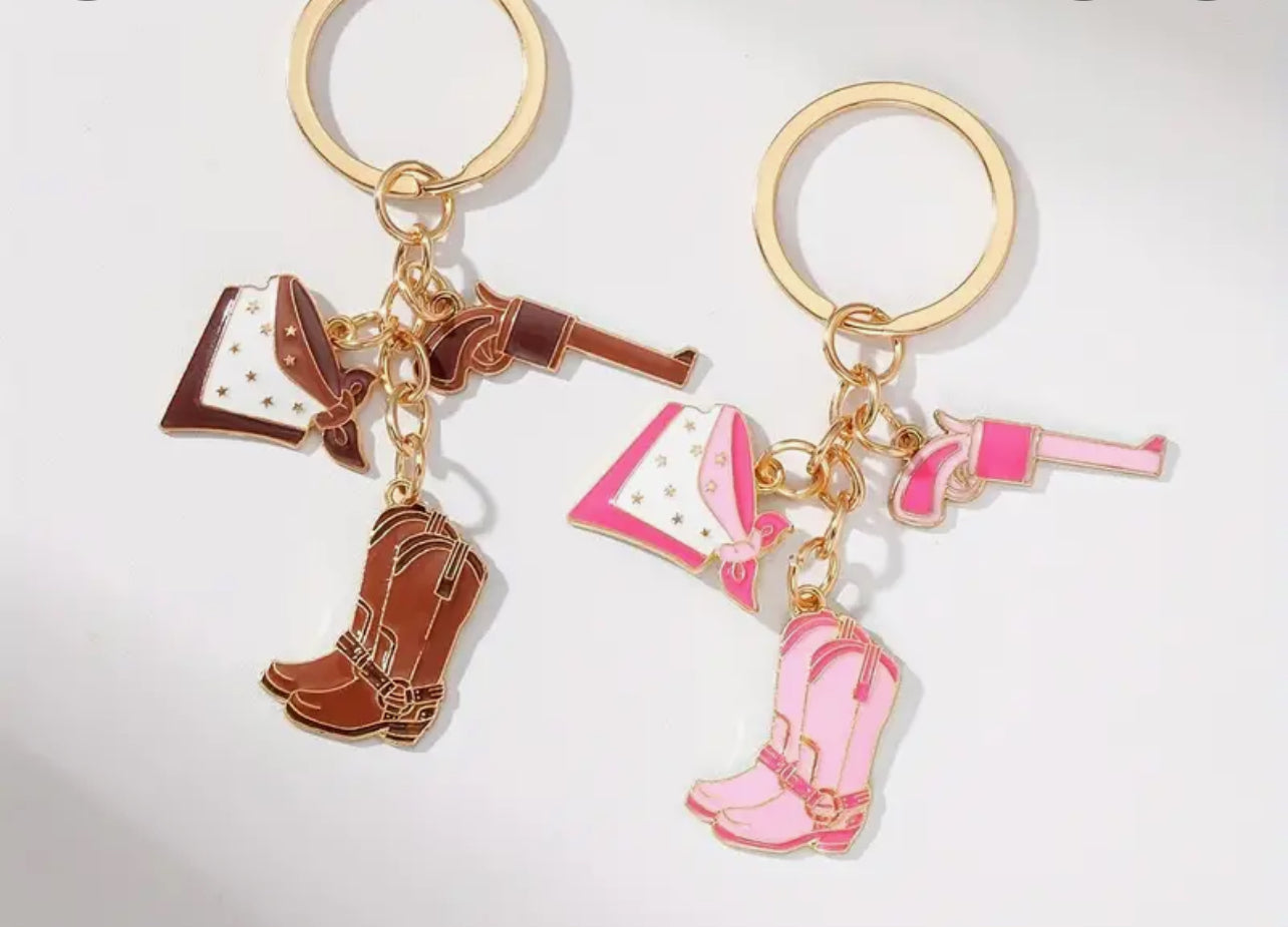 Western themed keychain