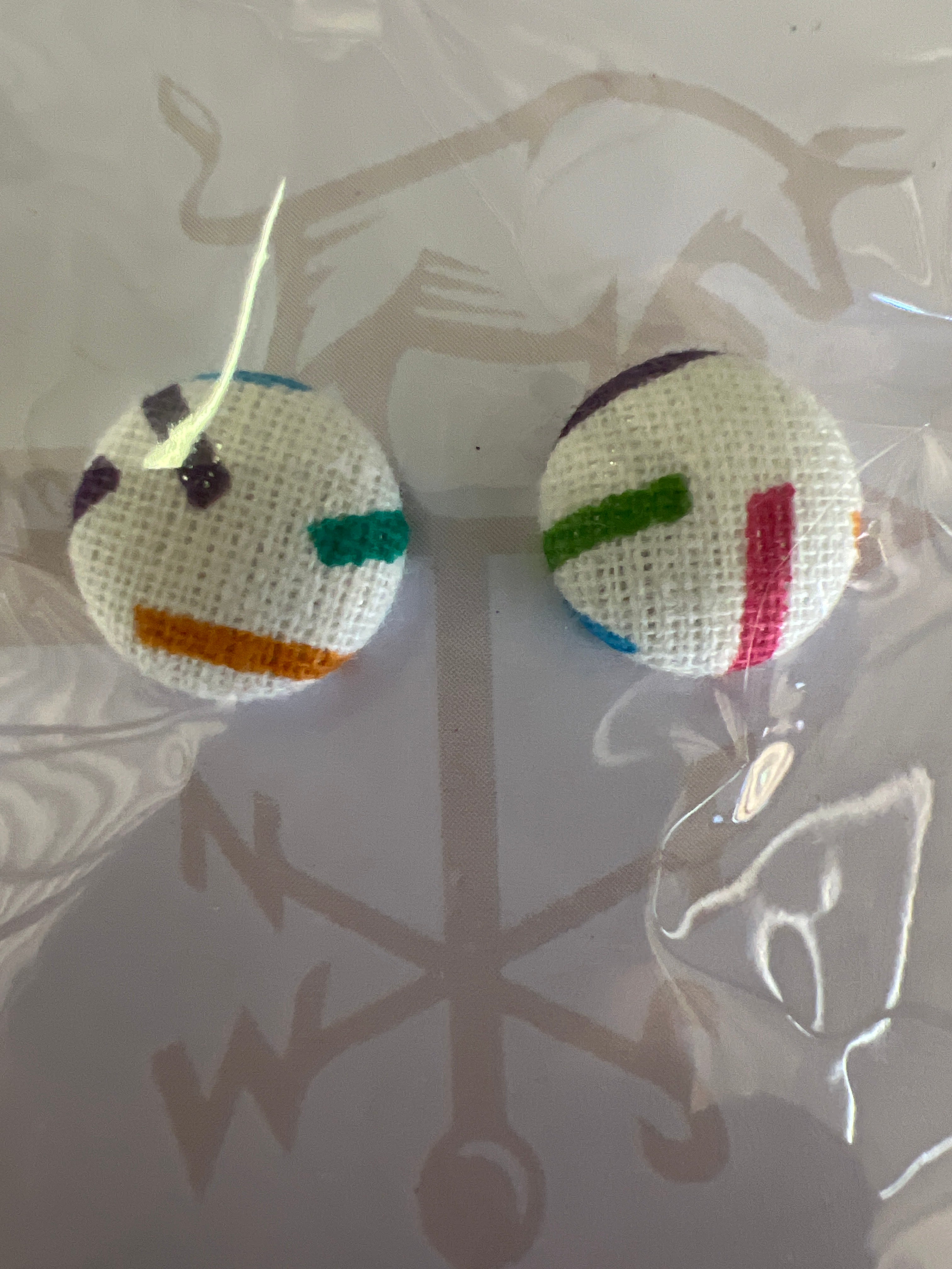 HBGC 15mm Fabric Earrings